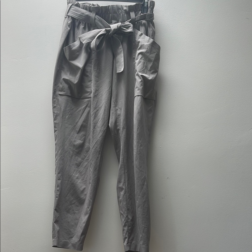 Athleta Gray Chinos Tapered Leg High-Waisted